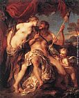 Francois Lemoyne Canvas Paintings - Hercules and Omphale
